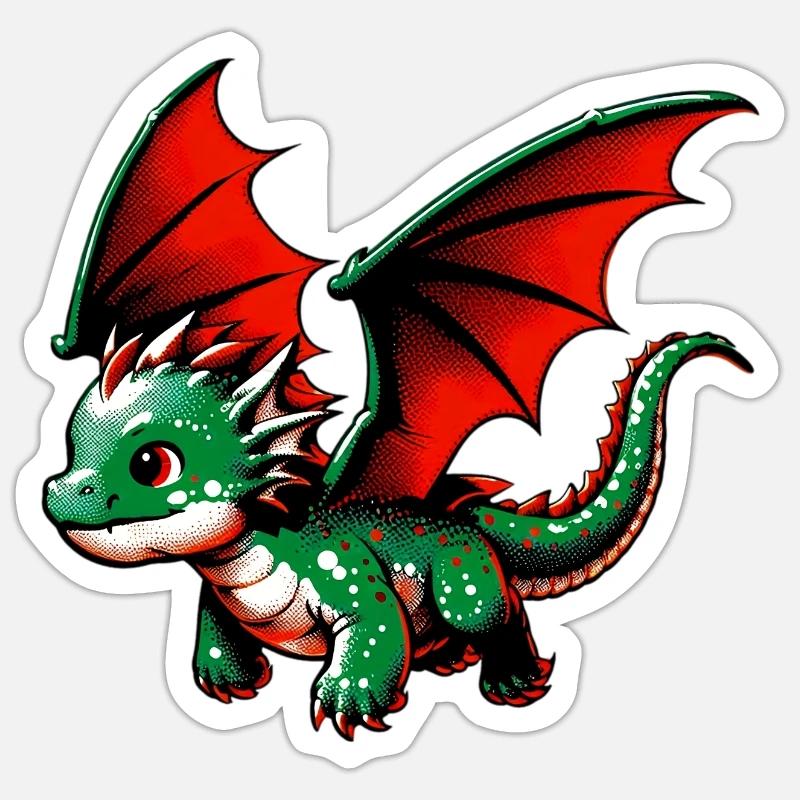 Drache Sticker Größe S (10 x 10 cm)