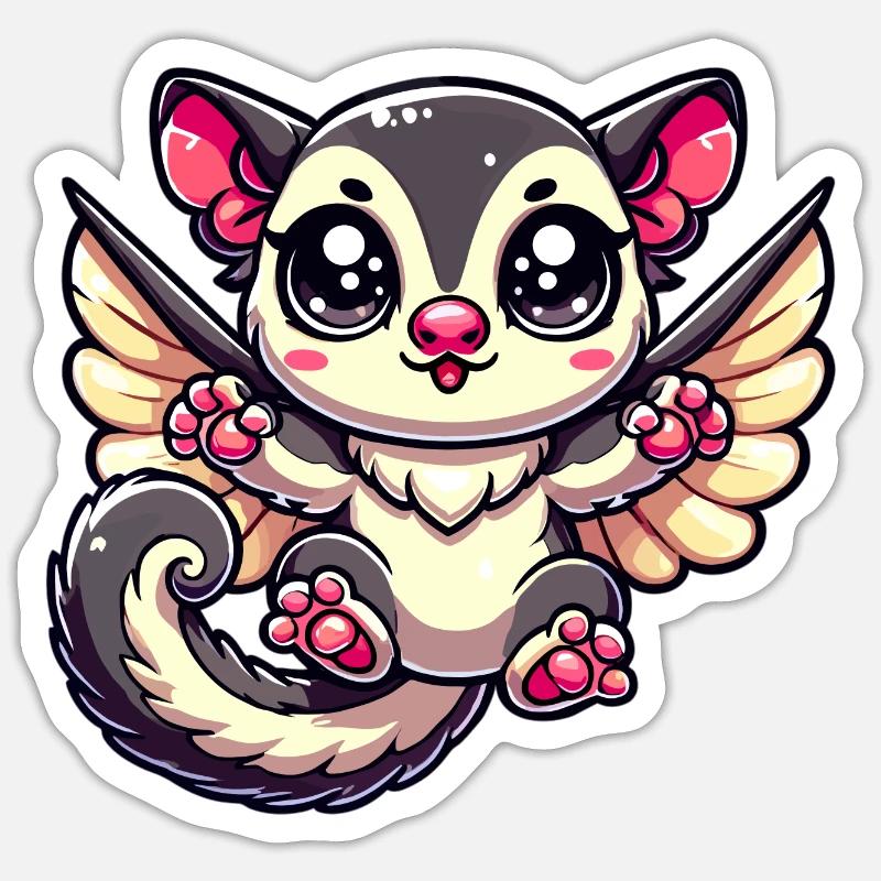 Planeur de sucre - Sticker taille S (10 x 10 cm) - blanc mat