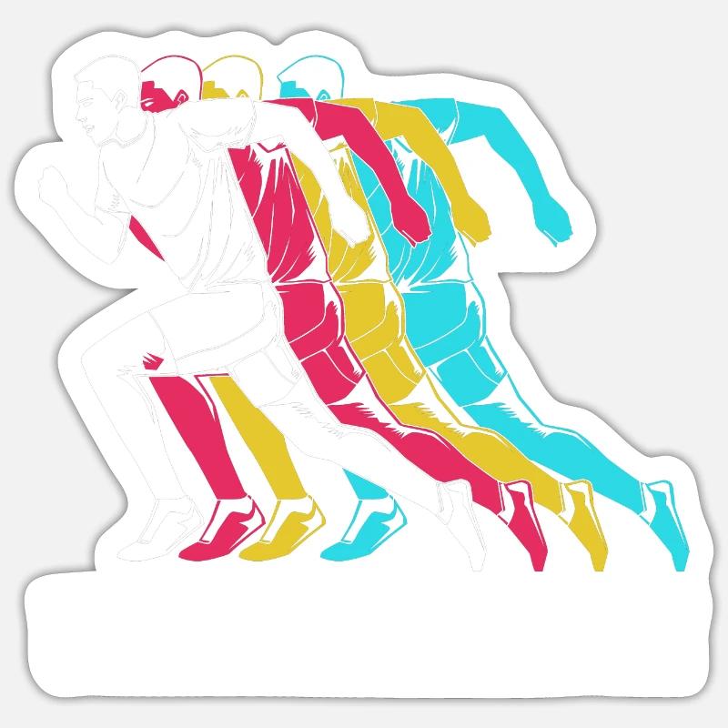 Trail running - Sticker taille S (10 x 10 cm) - blanc mat