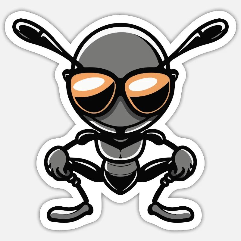 Ant Comic Cool Sticker size S (10 x 10 cm)