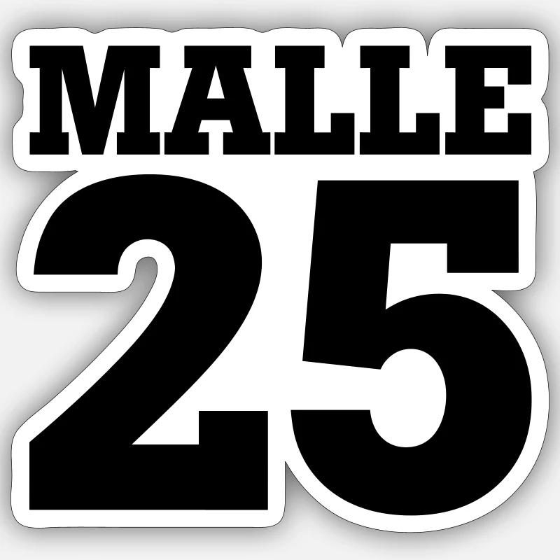 Malle 25 - Sticker size S (10 x 10 cm) - white matte