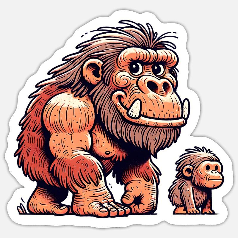 Neanderthal Sticker size S (10 x 10 cm)
