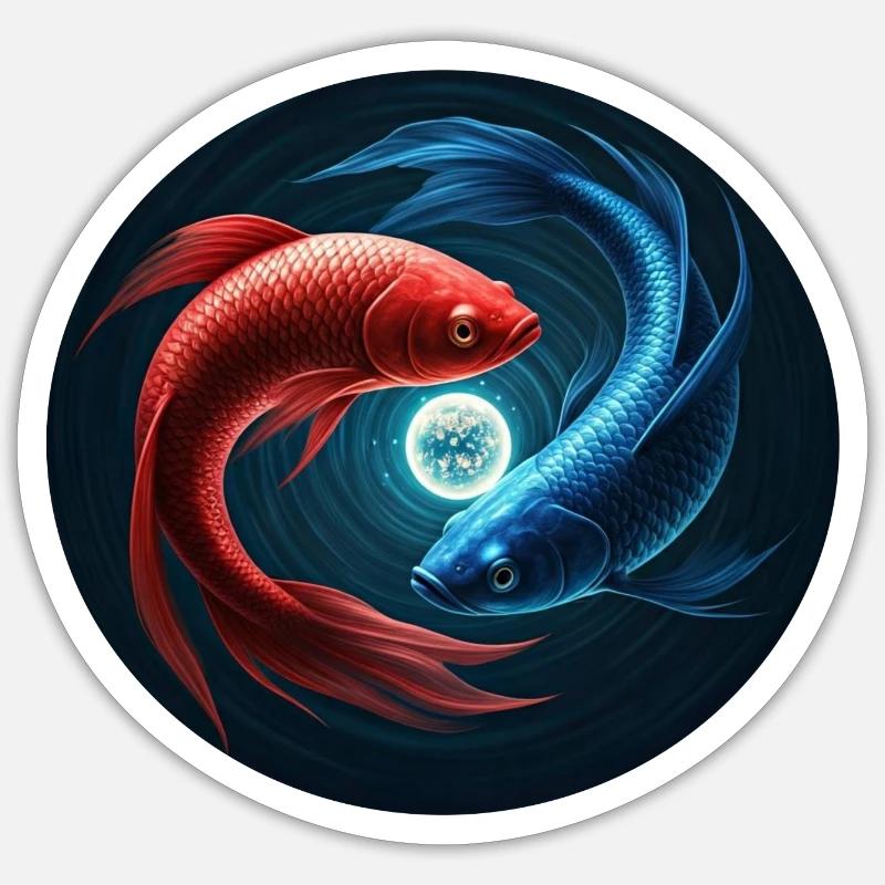 Poisson Sticker taille S (10 x 10 cm)