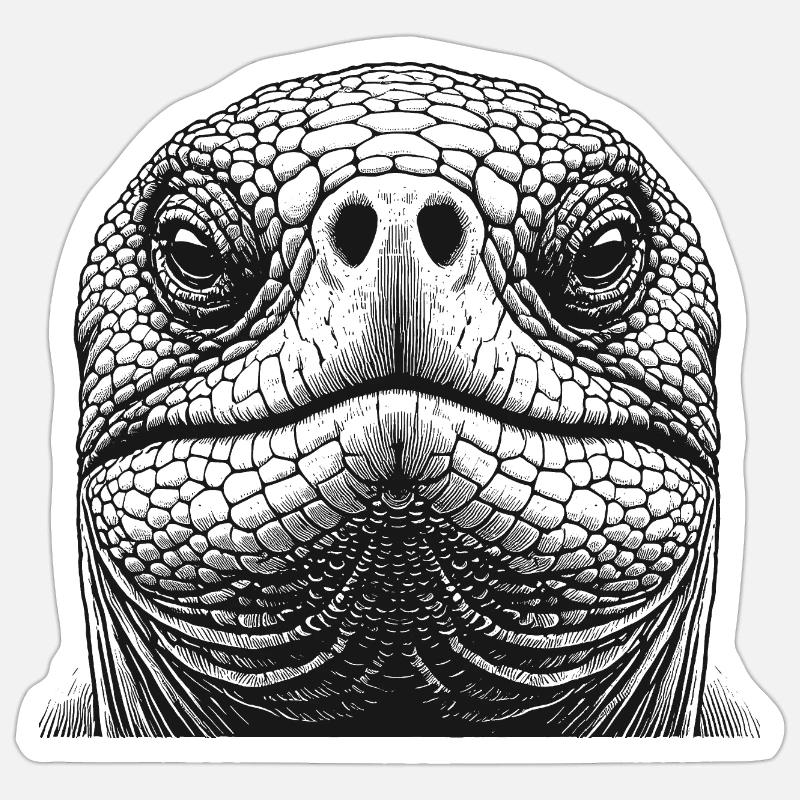 Turtle - Sticker size S (10 x 10 cm) - white matte