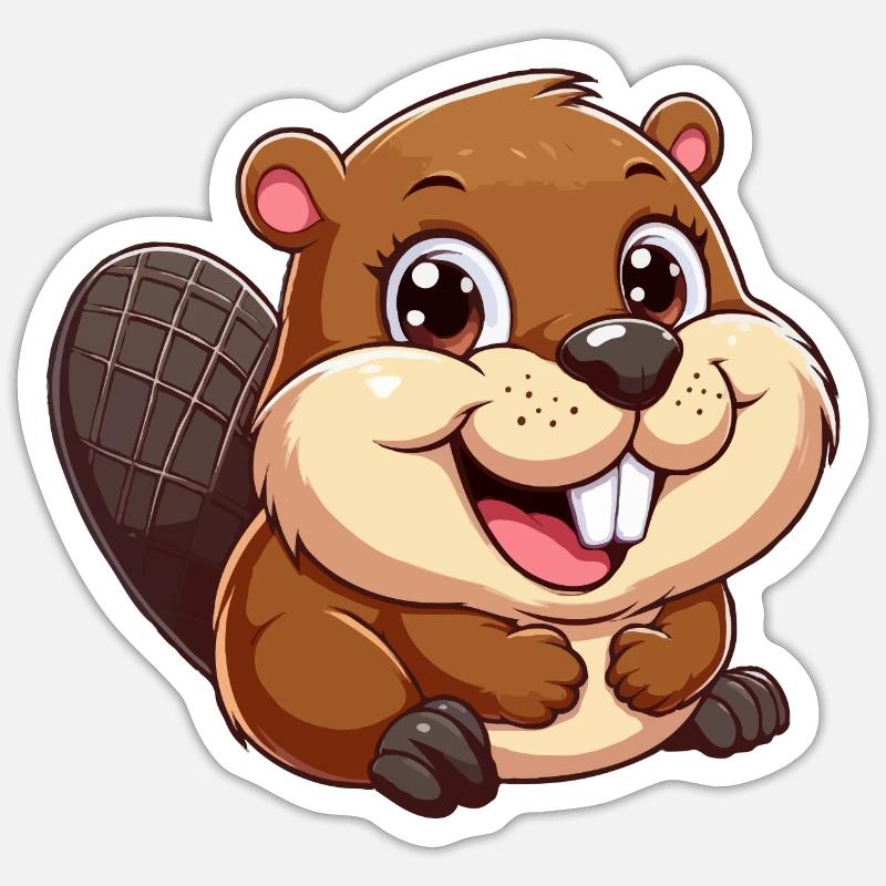 Beververt Sticker size S (10 x 10 cm)