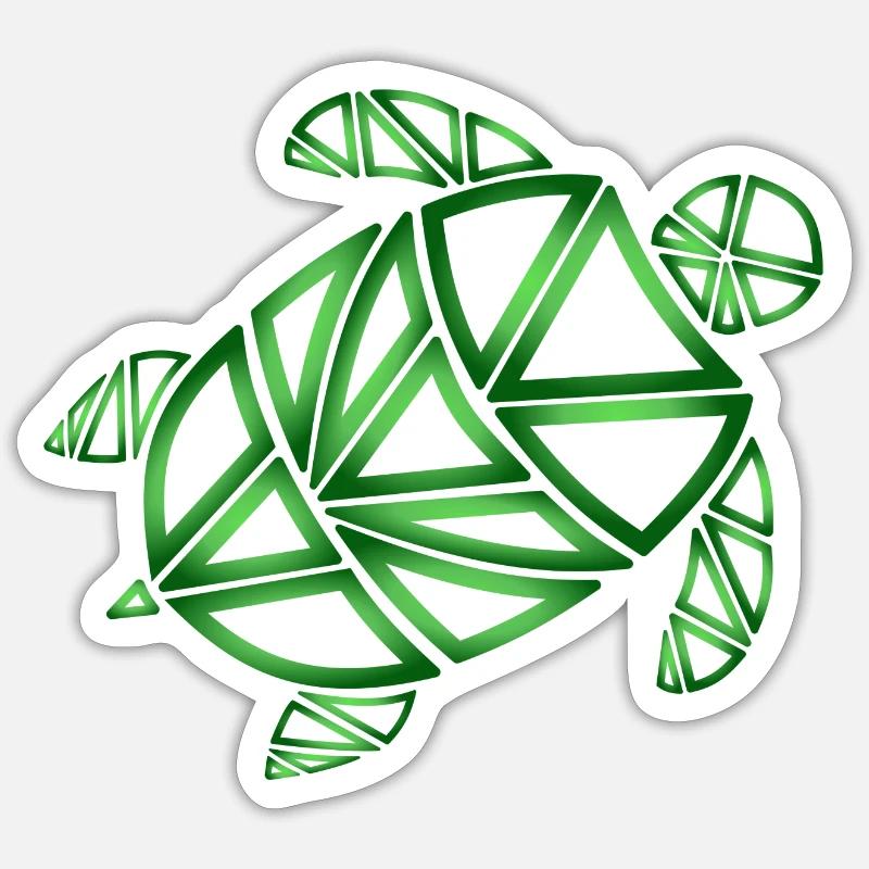 Turtle - Sticker size S (10 x 10 cm) - white matte