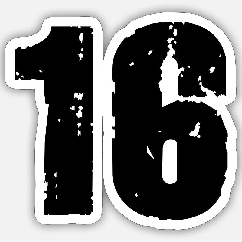 16 Sticker Größe S (10 x 10 cm)
