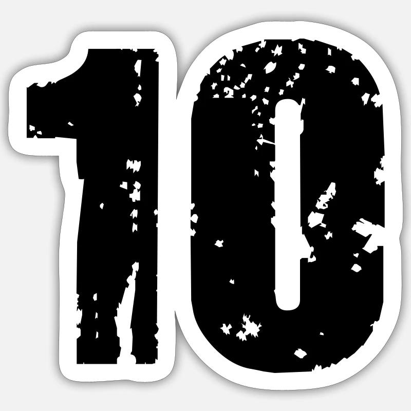 10 - Sticker size S (10 x 10 cm) - white matte