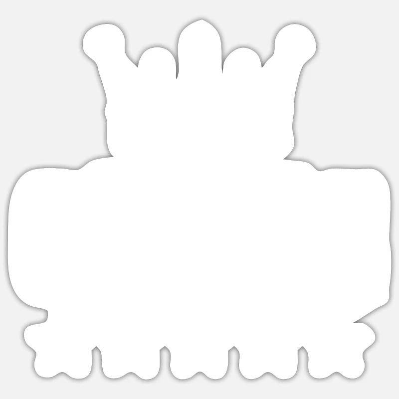 Cincinnati Krone Sterne - Sticker Größe S (10 x 10 cm) - Mattweiß