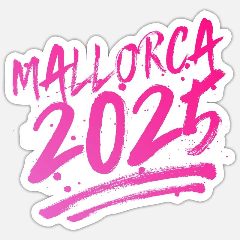 Majorque 2025 - Sticker taille S (10 x 10 cm) - blanc mat
