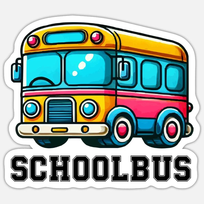 Bus Comic Sticker size S (10 x 10 cm)