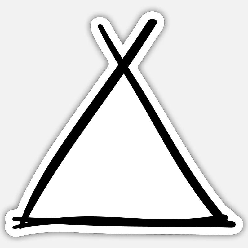 Triangle Symbol Drawing Sticker size S (10 x 10 cm)