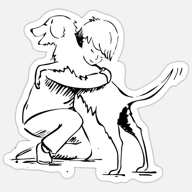 World Hug Day - Sticker size S (10 x 10 cm) - white matte