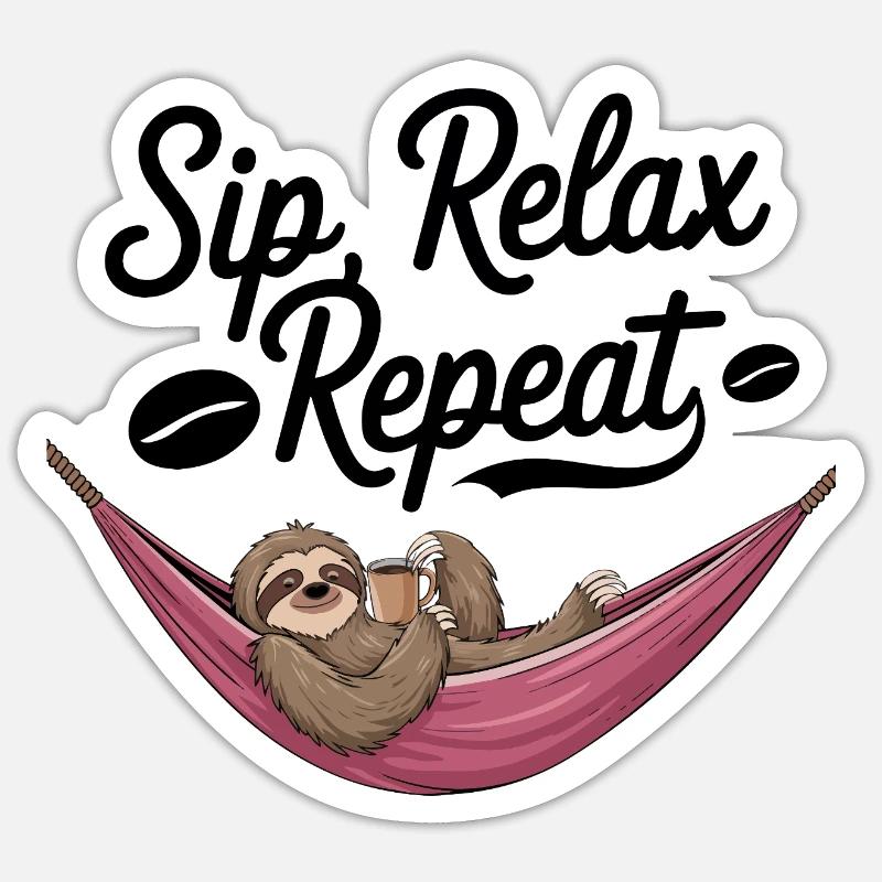 Sip, Relax, Repeat Sticker size S (10 x 10 cm)