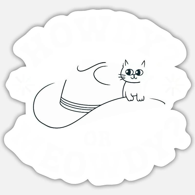 Hallo oder Mauzi? Sticker Größe S (10 x 10 cm)