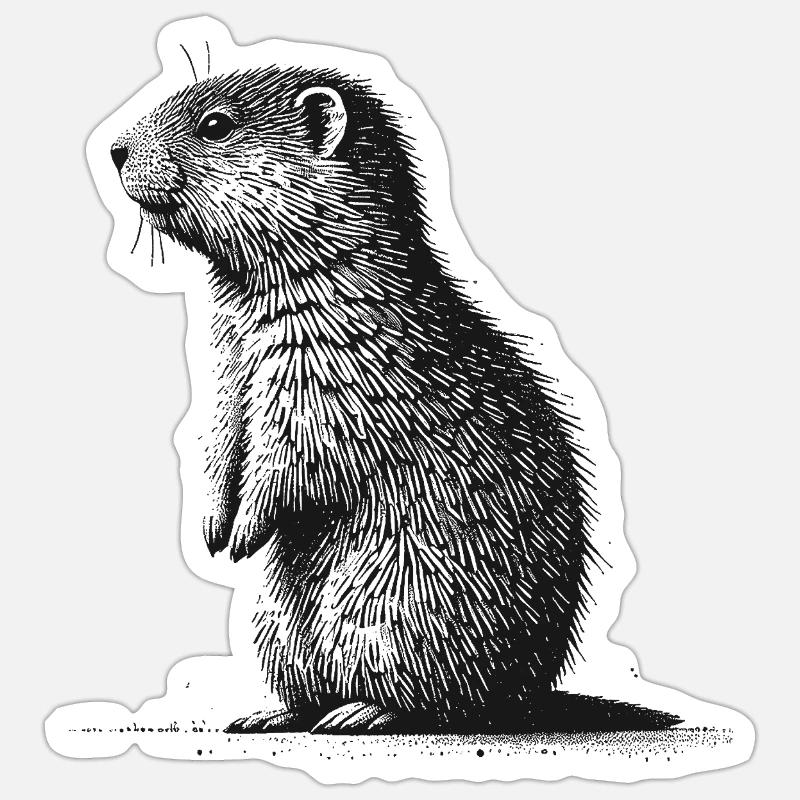 Murmeltier Sticker Größe S (10 x 10 cm)