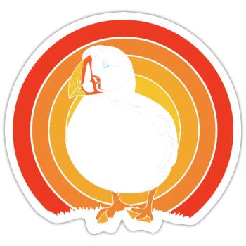 Papageientaucher Puffin - Sticker Größe S (10 x 10 cm) - Mattweiß - Vorne