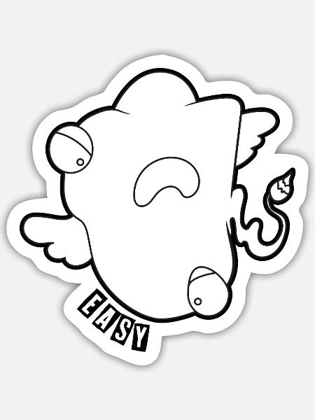  - Sticker size S (10 x 10 cm) - white matte