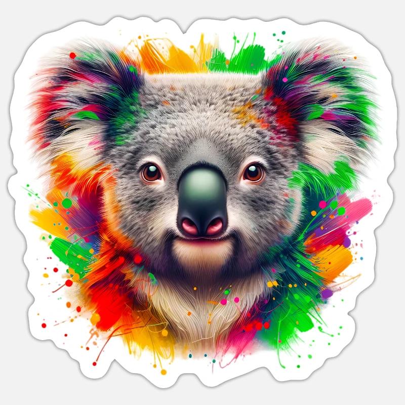 Koala - Sticker taille S (10 x 10 cm) - blanc mat