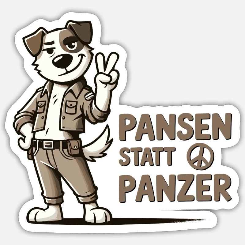 Pansen statt Panzer Sticker Größe S (10 x 10 cm)