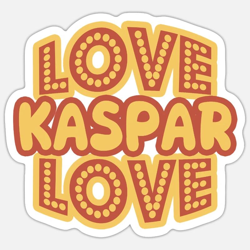 First name Kaspar - Sticker size S (10 x 10 cm) - white matte