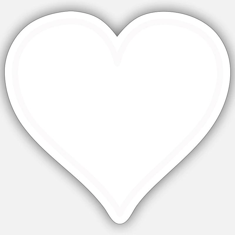 heart - Sticker size S (10 x 10 cm) - white matte