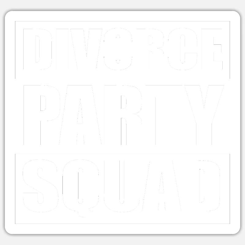 Scheidung - Sticker Größe S (10 x 10 cm) - Mattweiß