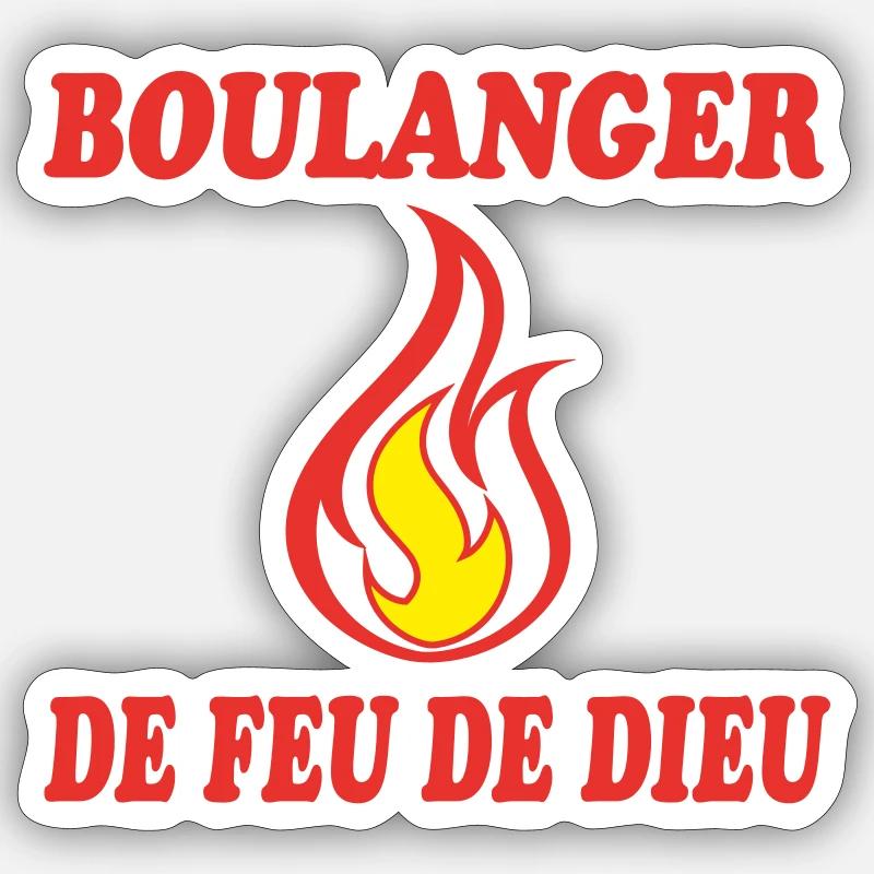 BOULANGER DE FEU DE DIEU Sticker taille S (10 x 10 cm)