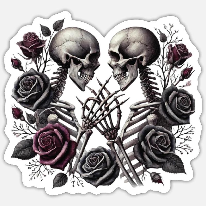 Dark Romance: Gothic-Ästhetik Sticker Größe S (10 x 10 cm)