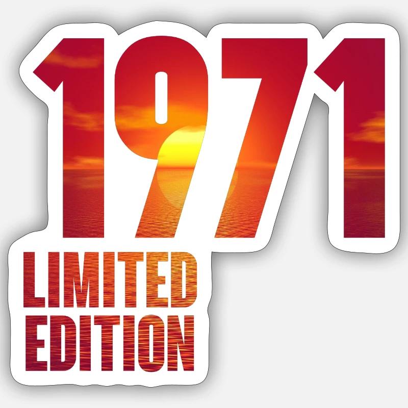 1971 - Sticker taille S (10 x 10 cm) - blanc mat