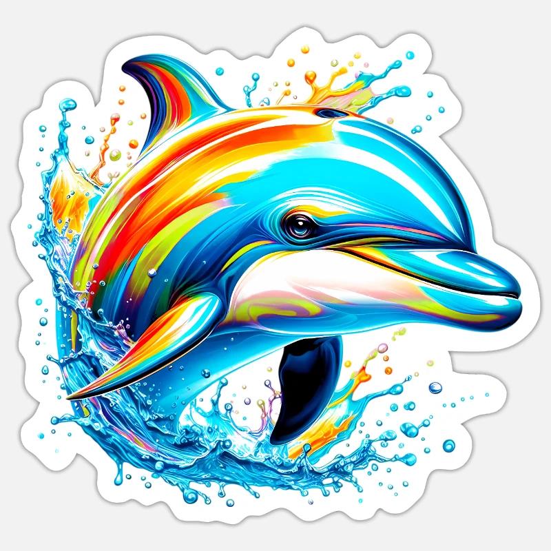 Delfin Sticker Größe S (10 x 10 cm)