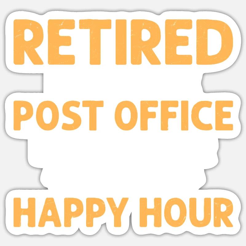 Retraité de la Poste Facteur Travailleur de la poste - Sticker taille S (10 x 10 cm) - blanc mat