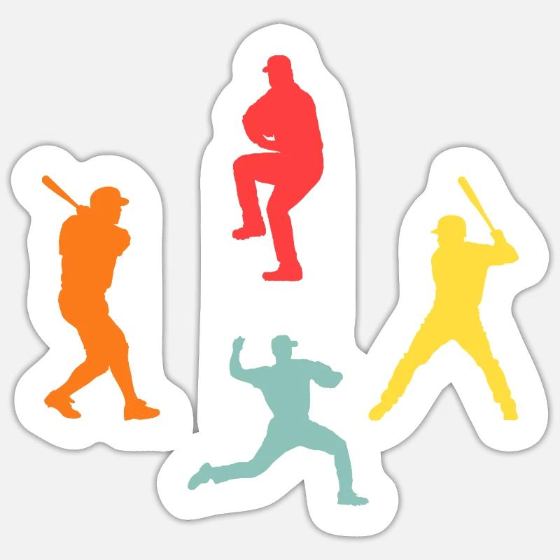 Baseballspieler Evolution Baseball Sticker Größe S (10 x 10 cm)