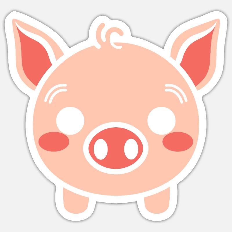 cochon Sticker taille S (10 x 10 cm)