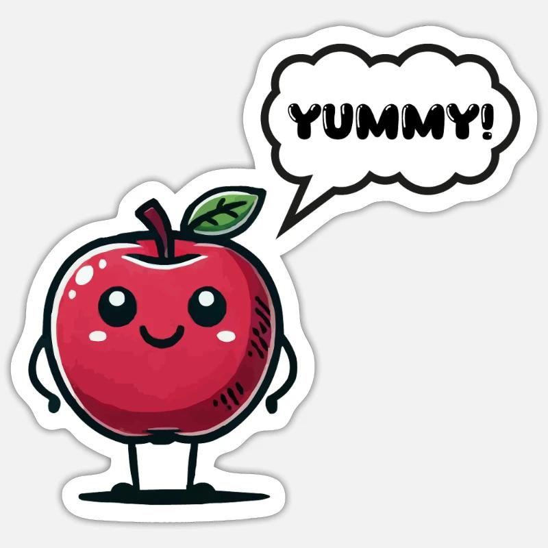 Apple Comic Sticker size S (10 x 10 cm)