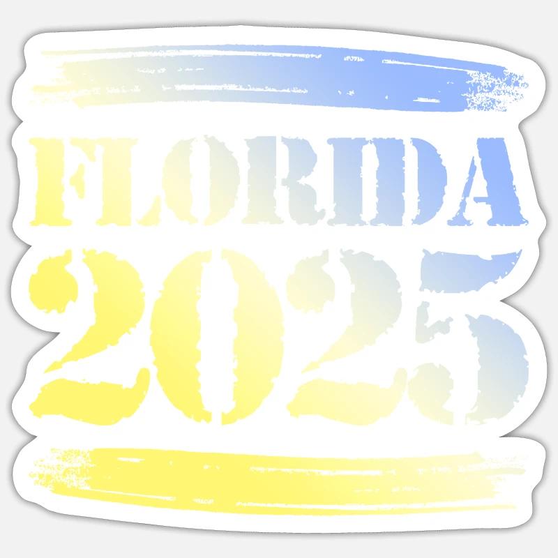 Florida 2025 - Sticker Größe S (10 x 10 cm) - Mattweiß