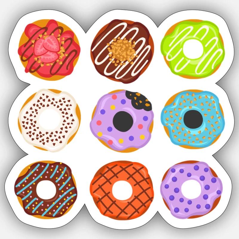 Donuts Sticker taille S (10 x 10 cm)