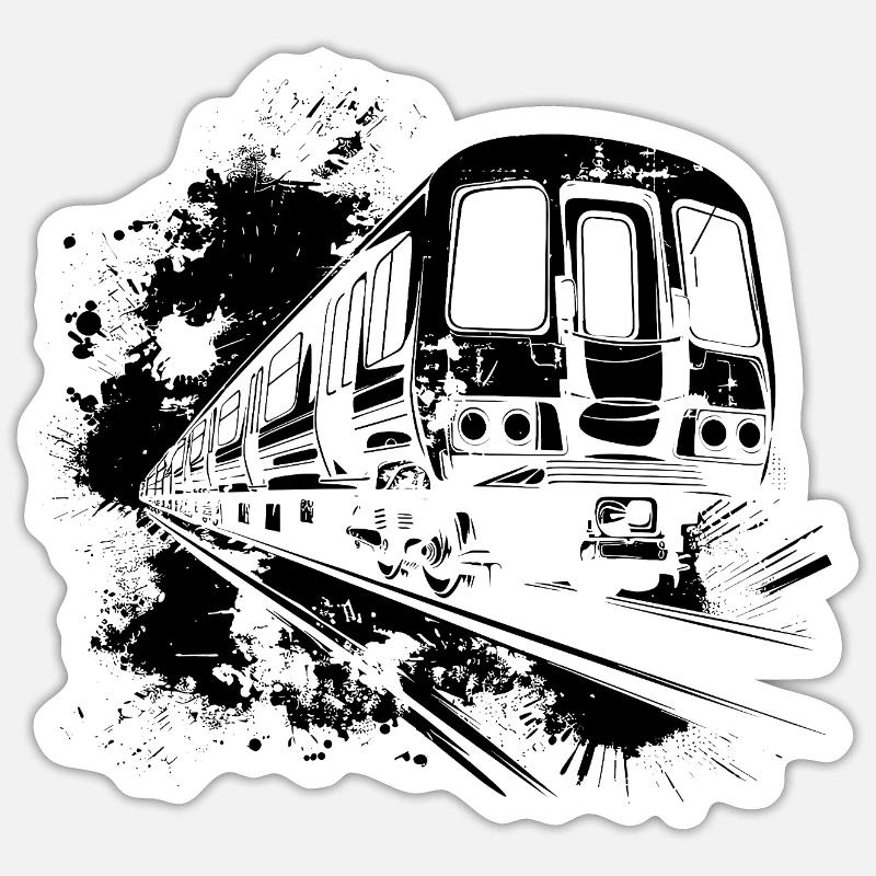 Train Paint Blobs Sticker size S (10 x 10 cm)