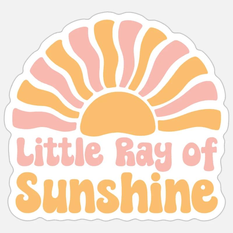Petit rayon de soleil - Sticker taille S (10 x 10 cm) - blanc mat