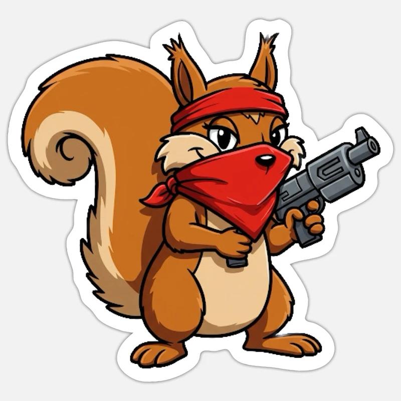 OG SQUIRREL - Sticker size S (10 x 10 cm) - white matte