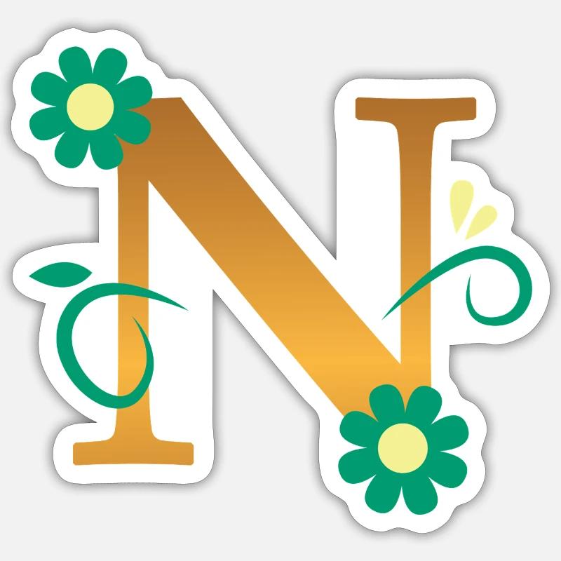 N - Sticker Größe S (10 x 10 cm) - Mattweiß
