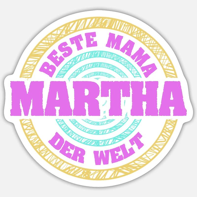 Mutter Martha - Sticker Größe S (10 x 10 cm) - Mattweiß