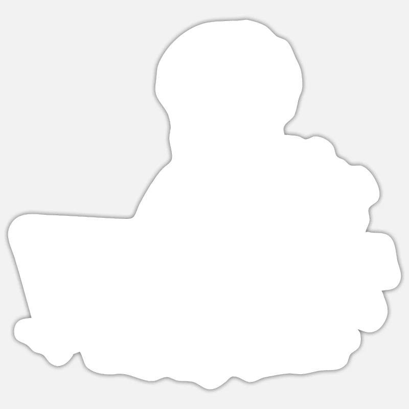 Aristotele che lavora al computer Sticker formato S (10 x 10 cm)