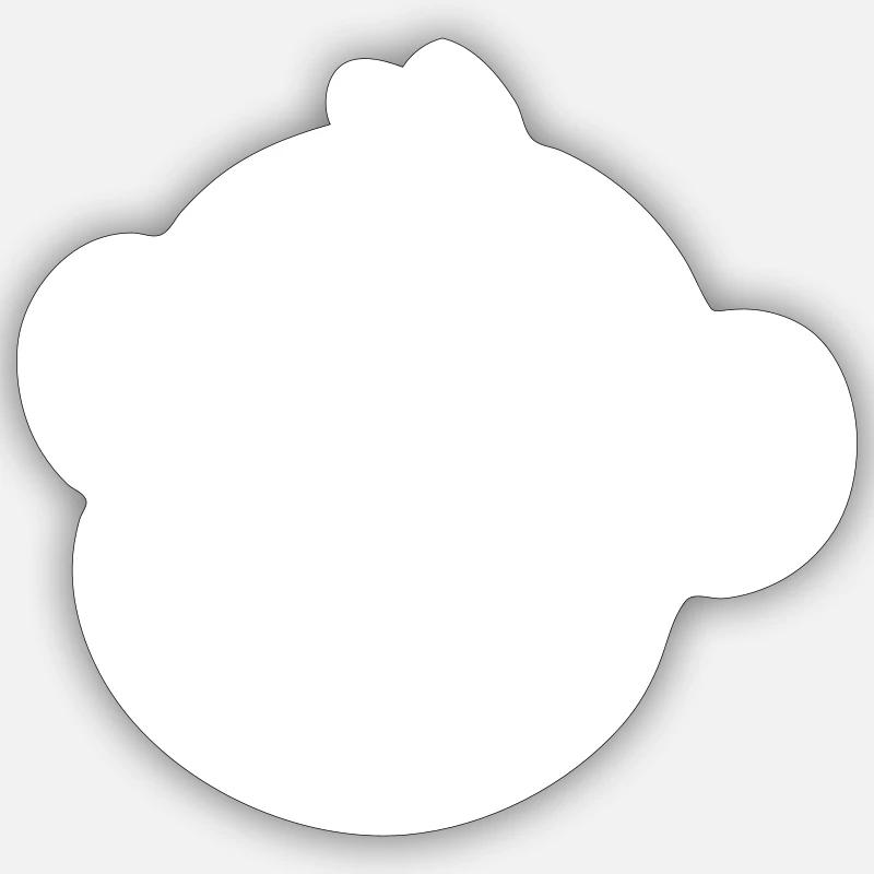 Singe Drôle - Sticker taille S (10 x 10 cm) - blanc mat
