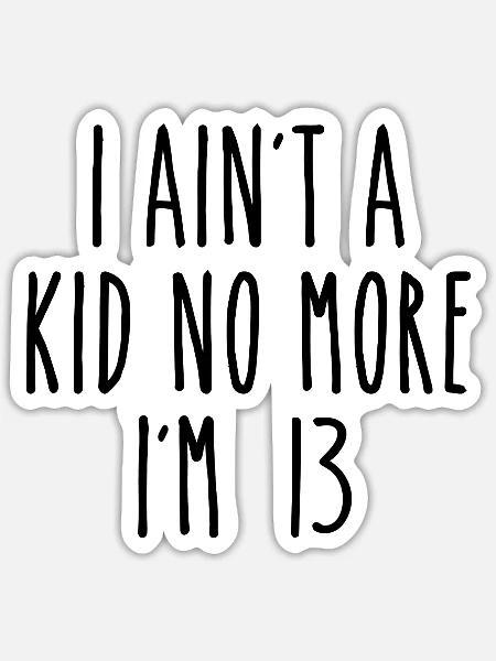 13 Jahre alter offizieller Teenager 13. Geburtstag Party - Sticker Größe S (10 x 10 cm) - Mattweiß