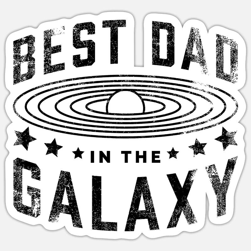 Bester Vater der Galaxis Sticker Größe S (10 x 10 cm)