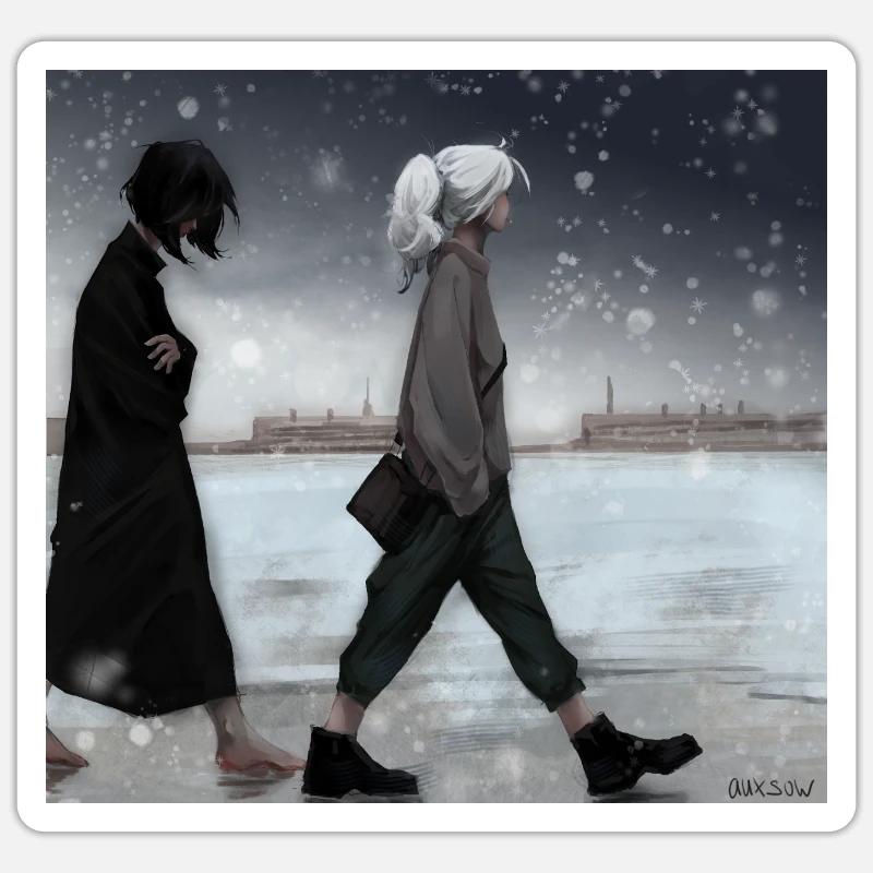 Two girls Sticker size S (10 x 10 cm)