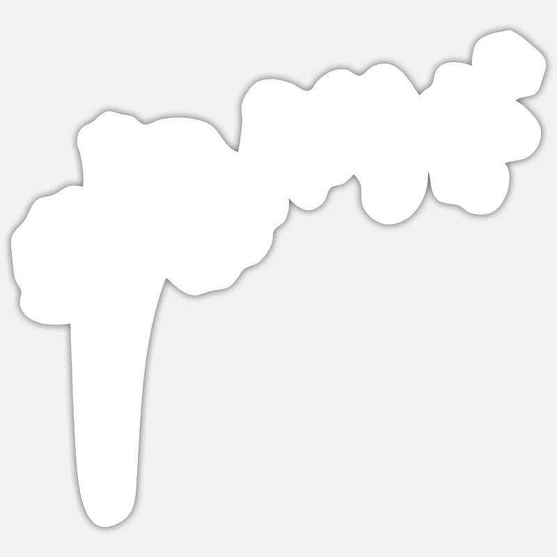 Weißer Löwenzahn im Wind - Sticker Größe S (10 x 10 cm) - Mattweiß