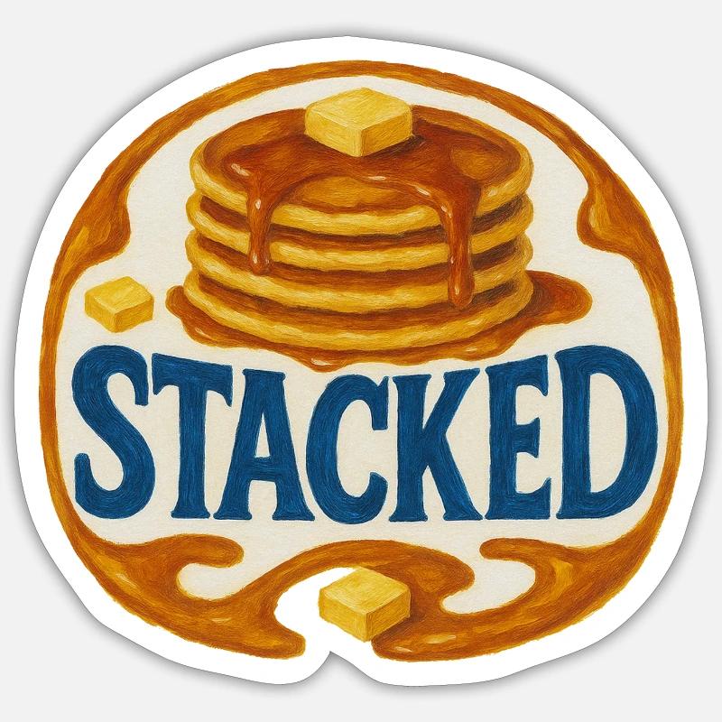 Stacked Pancakes - Sticker size S (10 x 10 cm) - white matte