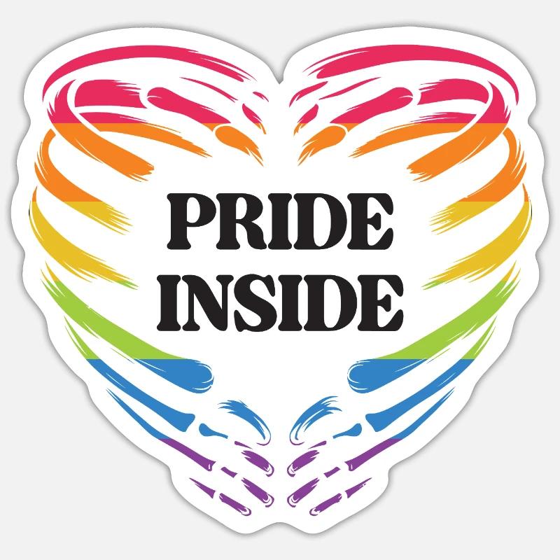 LGBT Pride Monat - Pride Inside Sticker Größe S (10 x 10 cm)